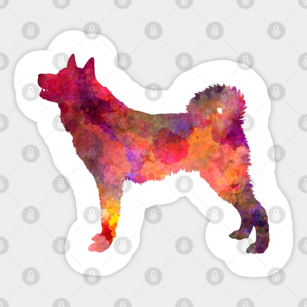 Karelian Bear Dog in watercolor Sticker by PaulrommerArt